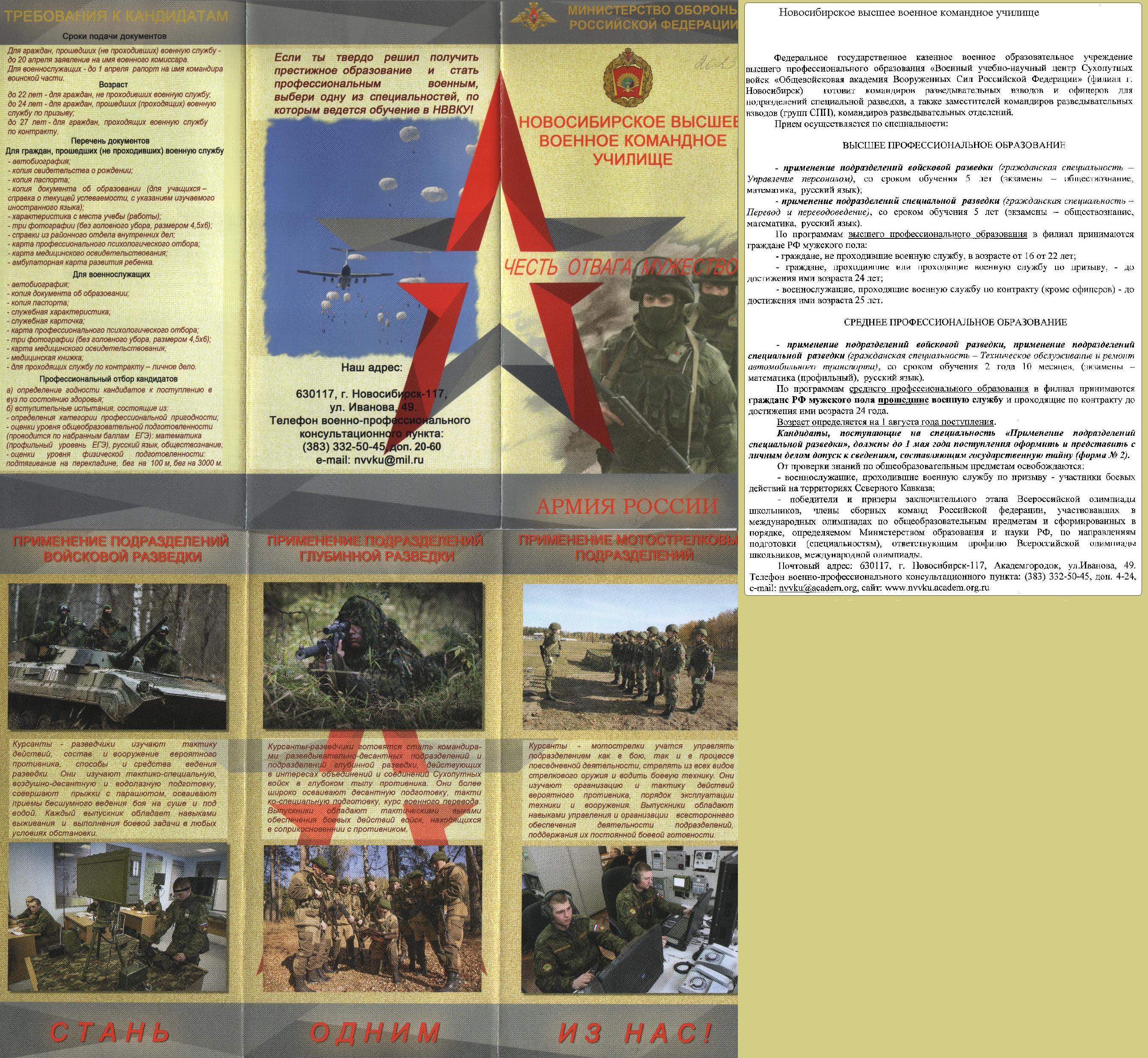 Перечень военных ВУЗов на 2025 г..