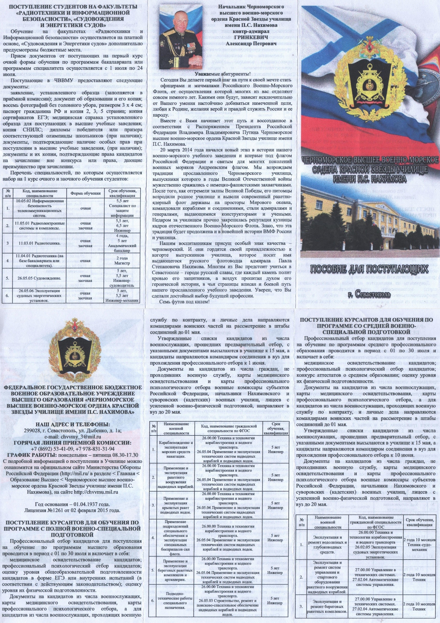 Перечень военных ВУЗов на 2025 г..